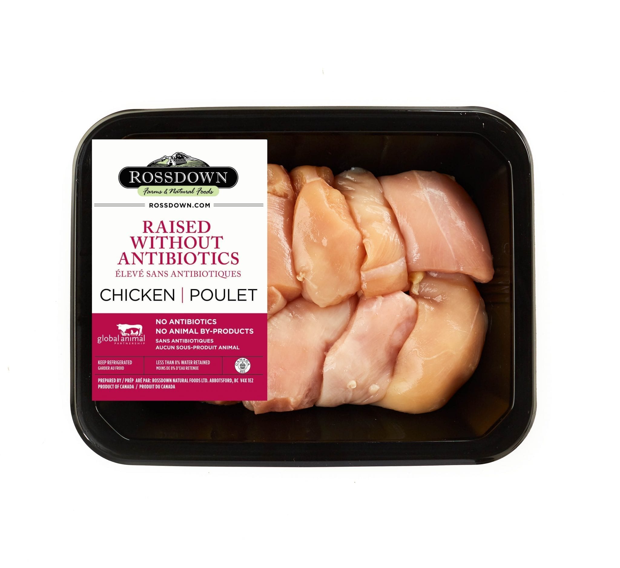 Raised Without Antibiotics Chicken Breast Chunks Rossdown Farms